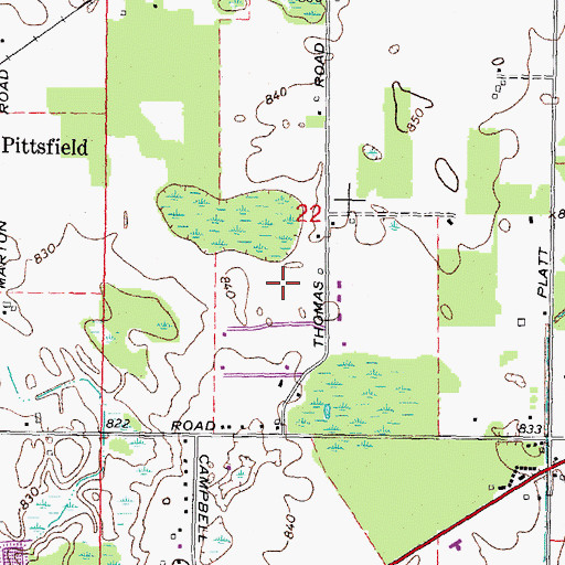 Topographic Map of P G Palmer Park, MI