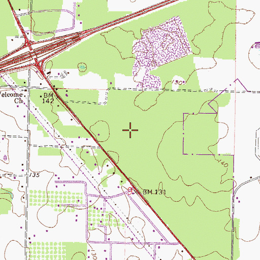 Topographic Map of East Milton Division, FL