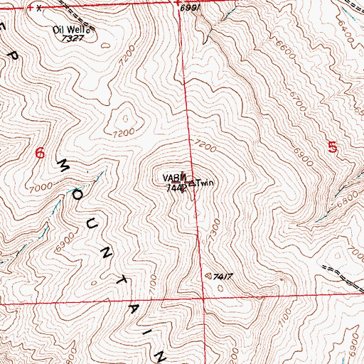 Topographic Map of Sheep Mountain, WY