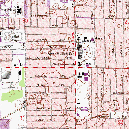 Topographic Map of International Assembly of God Church, MI