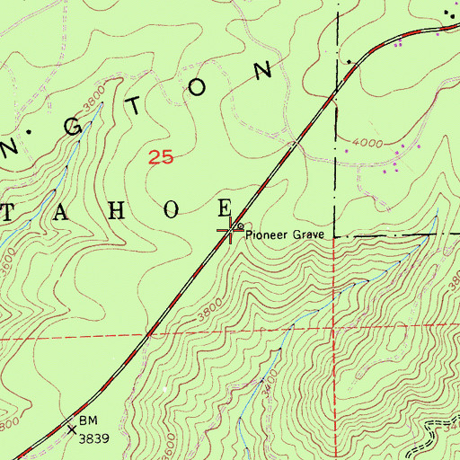 Topographic Map of Lone Grave, CA