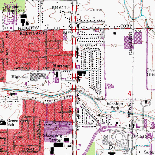 Topographic Map of Saint Anne Catholic Church, MI