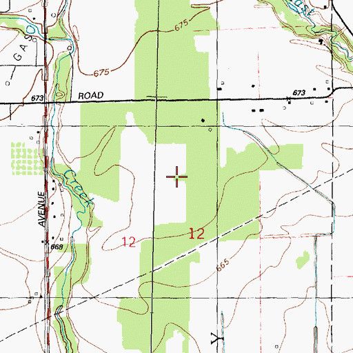 Topographic Map of Timberwood Golf Club, MI