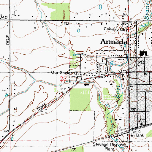 Topographic Map of Our Saviour Lutheran School, MI