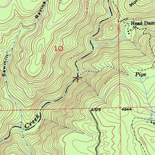 Topographic Map of Pipe Creek, CA