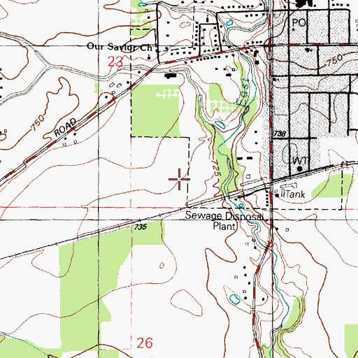 Topographic Map of Armada Station (historical), MI