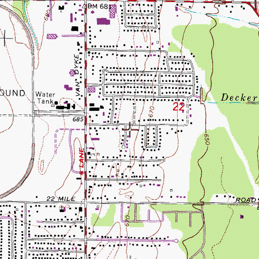 Topographic Map of Connor-Price Cemetery, MI