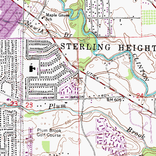 Topographic Map of Edgerton Cemetery, MI