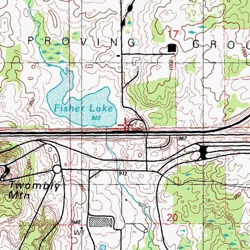 Topographic Map of Cooley Cemetery, MI