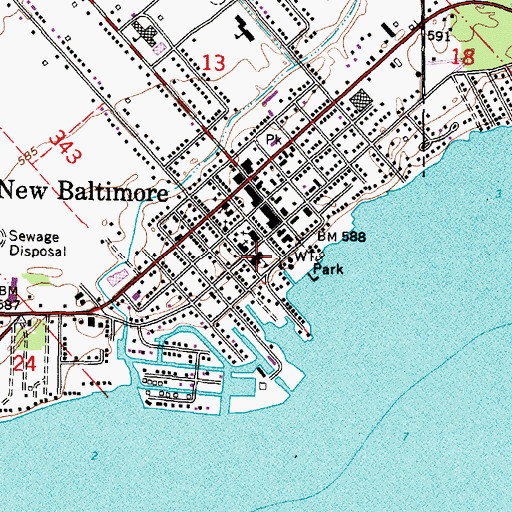 Topographic Map of Saint Mary Queen of Creation School, MI