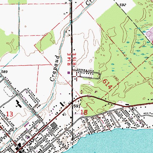 Topographic Map of New Hope Full Gospel Church, MI