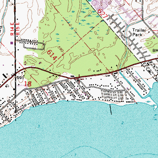 Topographic Map of Christ Lutheran Church, MI