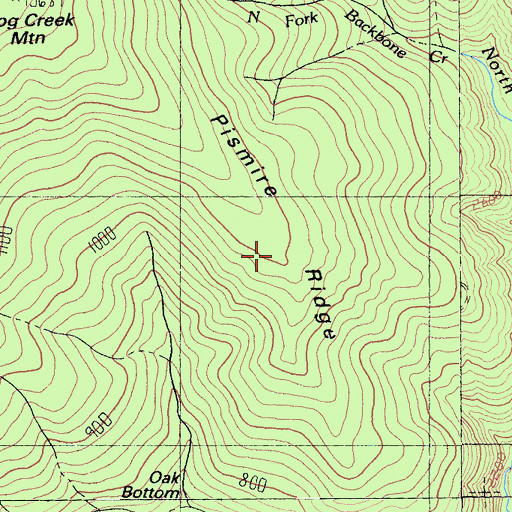 Topographic Map of Pismire Ridge, CA