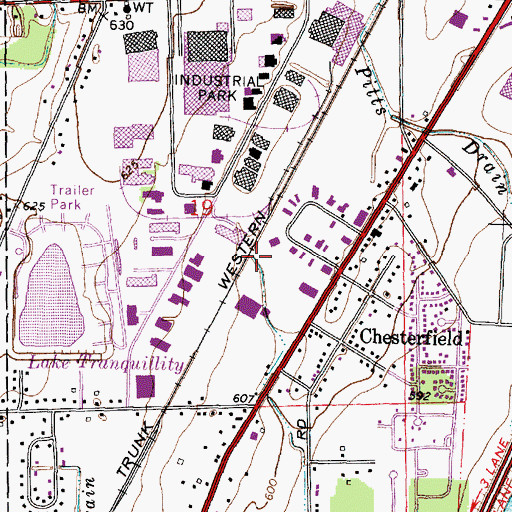 Topographic Map of Chesterfield Station (historical), MI