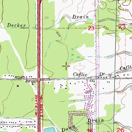 Topographic Map of Shelby West Mobile Home Community, MI