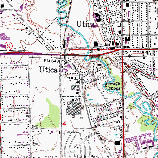 Topographic Map of Saint Lawrence Elementary School, MI