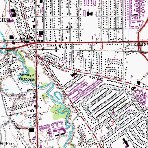 Topographic Map of Utica United Methodist Church, MI