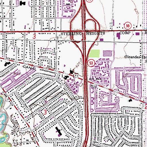 Topographic Map of Covenant Baptist Church, MI