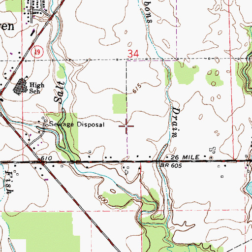 Topographic Map of Quail Run Community Mobile Home Park, MI