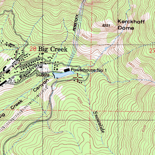 Topographic Map of Pitman Creek, CA