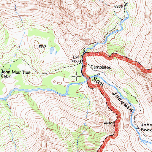 Topographic Map of Piute Canyon, CA