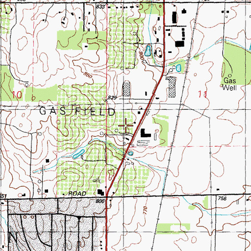 Topographic Map of Graubner Library, MI
