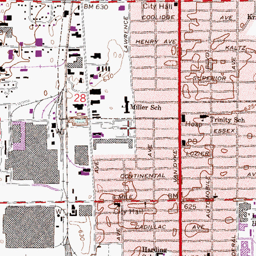 Topographic Map of Jackson Trailer Park, MI