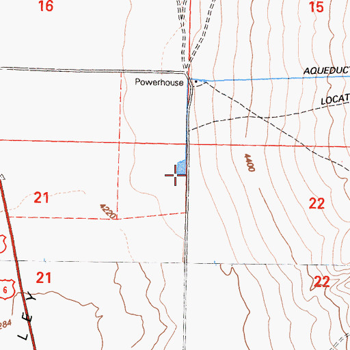 Topographic Map of Piute Creek, CA