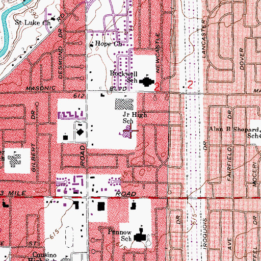 Topographic Map of Wilkerson Elementary School, MI