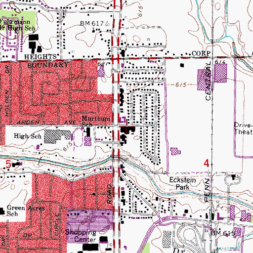 Topographic Map of Saint Anne Catholic School, MI
