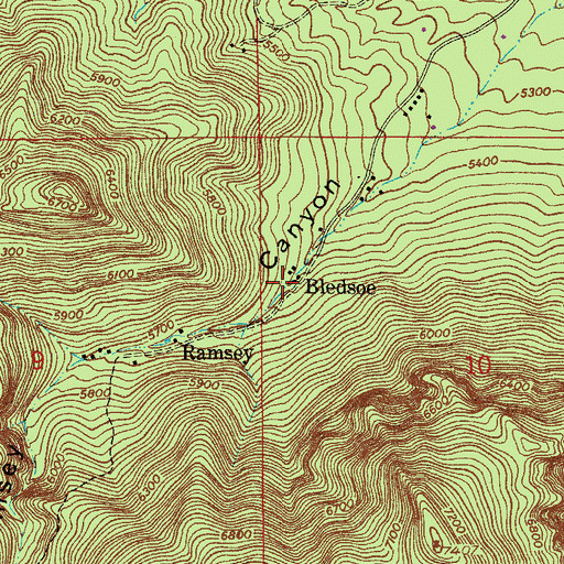 Topographic Map of Bledsoe, AZ