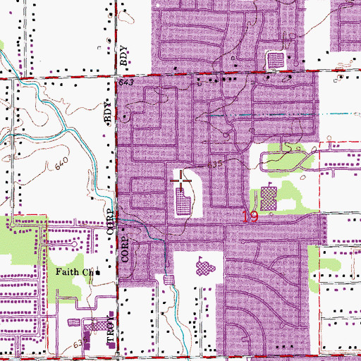 Topographic Map of Arlingdale Park, MI