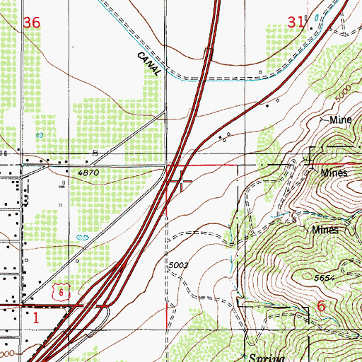 Topographic Map of Santaquin Baptist Church, UT