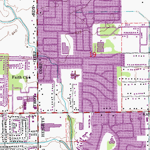 Topographic Map of Holden Elementary School, MI