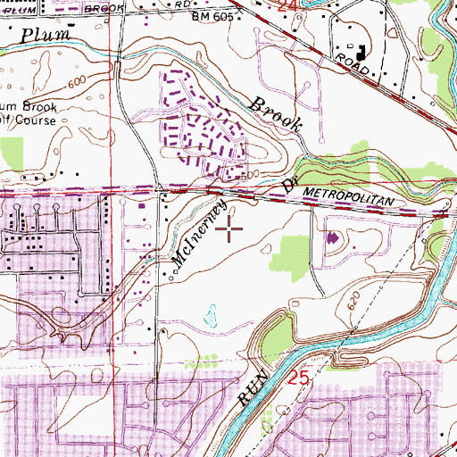 Topographic Map of Bethesda Christian Church, MI