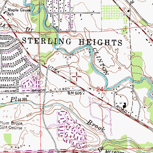 Topographic Map of Rockpointe Community Church, MI
