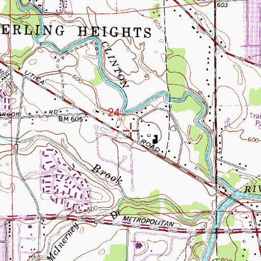 Topographic Map of Faith Missionary Baptist Church, MI