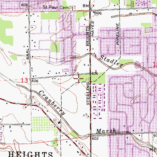 Topographic Map of Lakeside Bible Church, MI