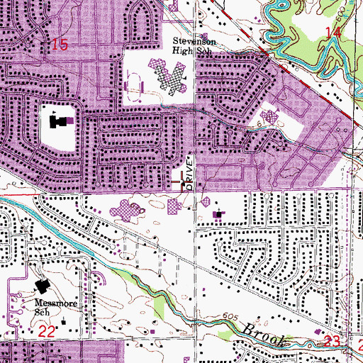 Topographic Map of Redemption Lutheran Church, MI