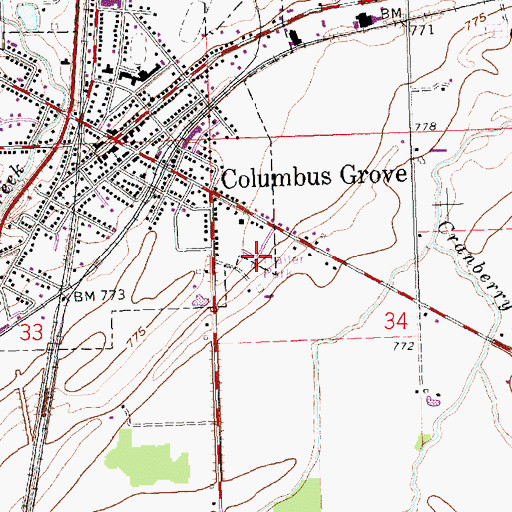 Topographic Map of Do Well Mobile Village, OH