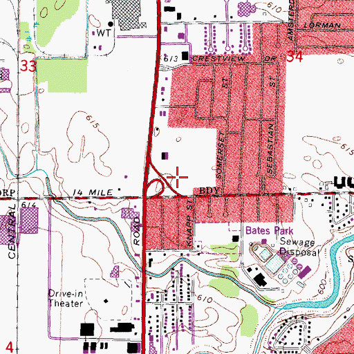 Topographic Map of Heritage Baptist Church, MI