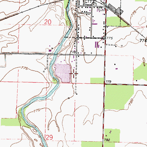 Topographic Map of Spring Lake Village, OH