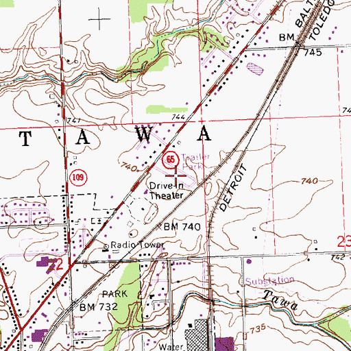 Topographic Map of El Crest Trailer Park, OH