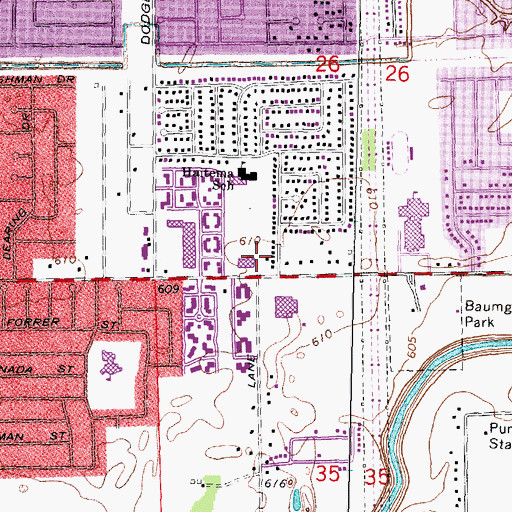 Topographic Map of Saint Blase Parish, MI