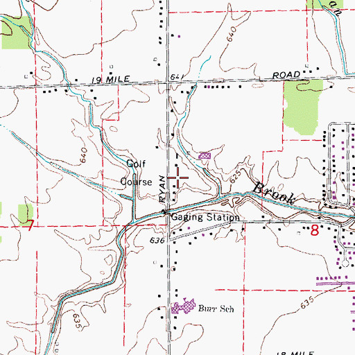 Topographic Map of Community Christian Church, MI