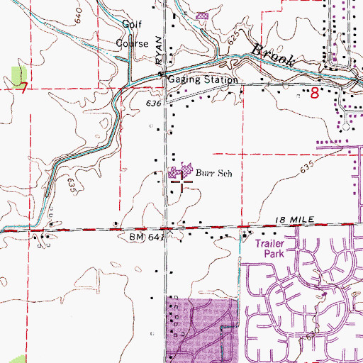Topographic Map of Freedom Christian Assembly Church, MI