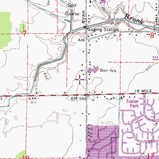 Topographic Map of Saint Cyril and Methodius Church, MI