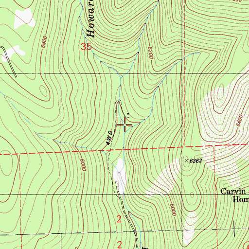 Topographic Map of Placer Mine, CA