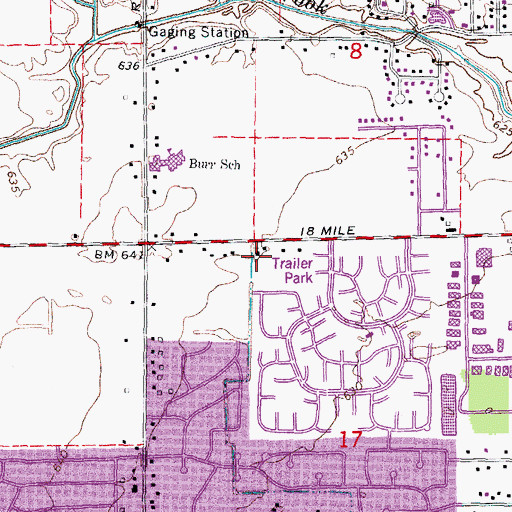 Topographic Map of Grace Baptist Church, MI