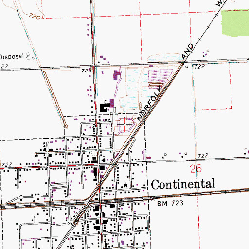 Topographic Map of Mobile Manor, OH